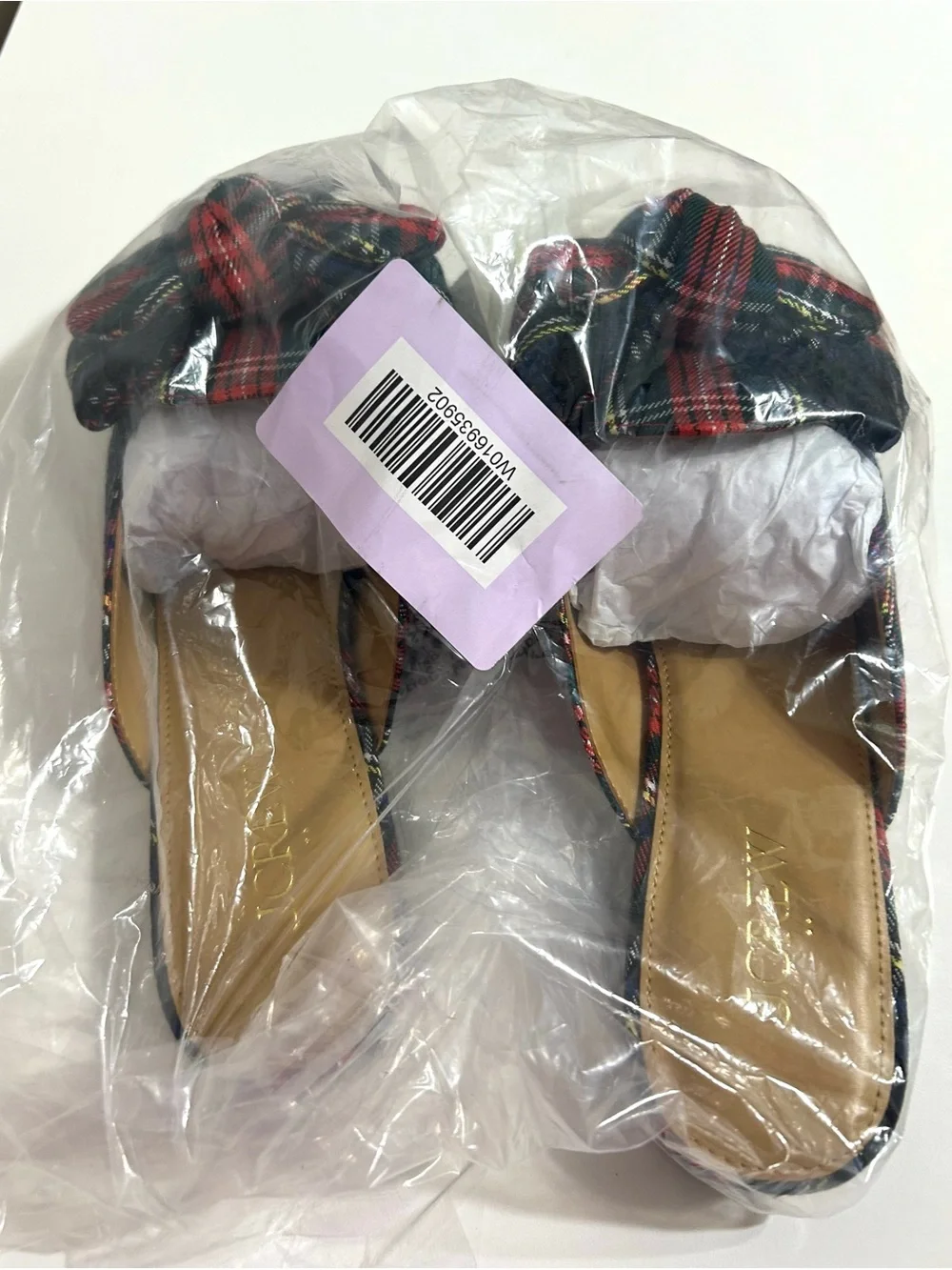NWT Women’s J. Crew Tartan Slip-on Mules, size 7